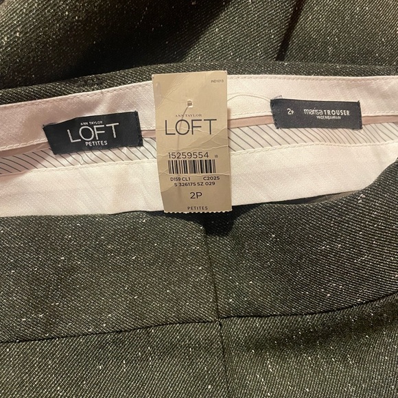 Ann Taylor Loft Marisa Boot Cut Trouser Pants in Gray and Speckled White - Picture 8 of 9